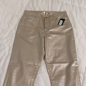 Kut from the Kloth NWT Charlize Rose Gold Fab Ab Cigarette Jeans  sz 10 MSRP $99